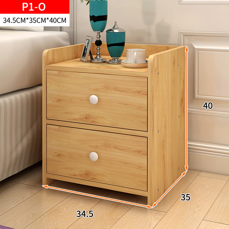 2 x Varossa Classic Bedside Table / Chest of Drawers (Natural Oak) - Image 9