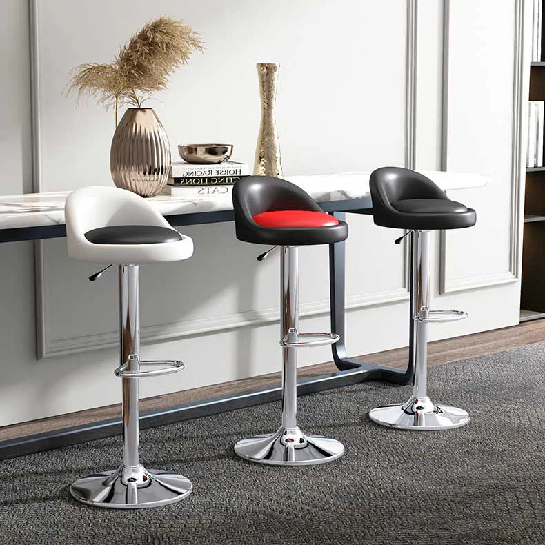 2 x Varossa PU Leather Bar Stools (White - Set of 2) - Image 5
