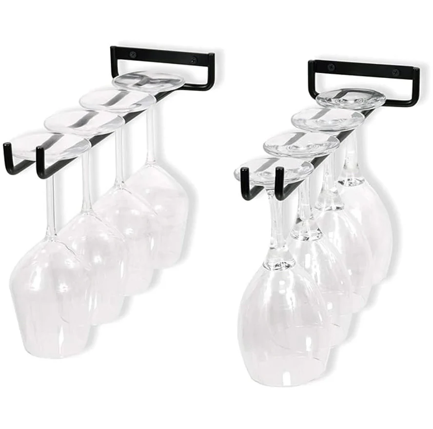 2 x Wine Glass Hanger Rack Kitchen Bar Stemware Metal Storage Organiser - Image 8