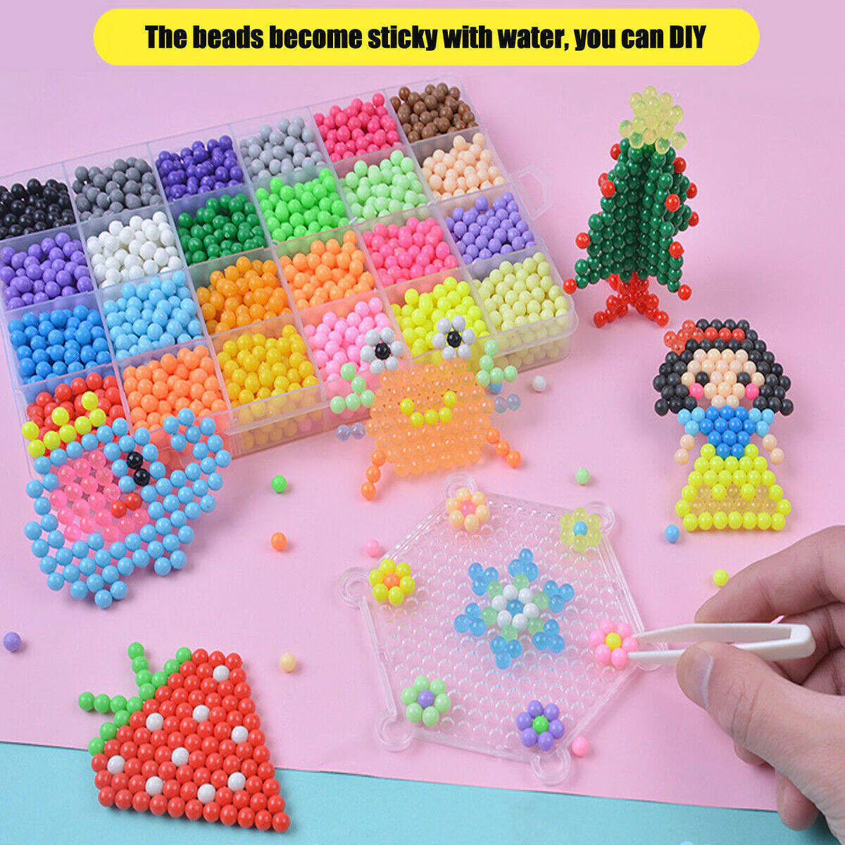 2400 Colourful Water Beads and Accessories Arts and Craft Kit - Image 4