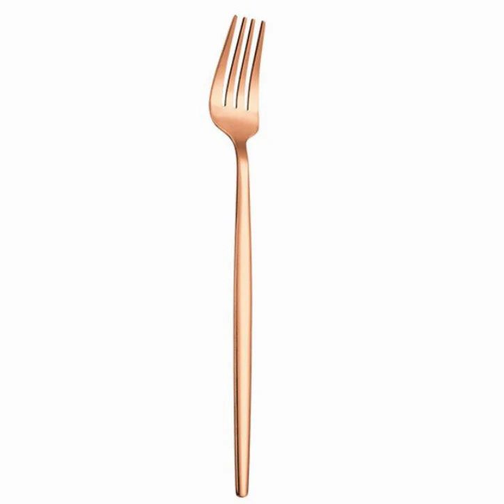 24PC Stainless Steel Cutlery Set Knife Fork Spoon Kitchen Tableware (Rose Gold) - Image 17