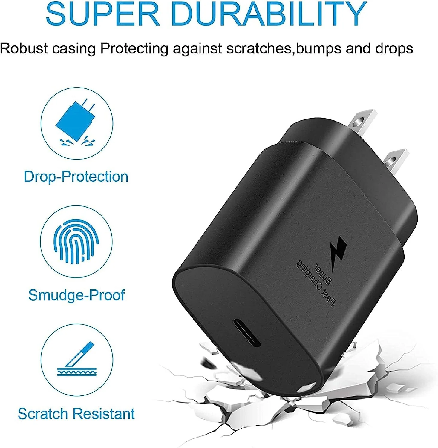 25W Super Fast Charger & 1m USB C to C Cable AC Wall Adapter iPhone Android AU Plug - Image 10