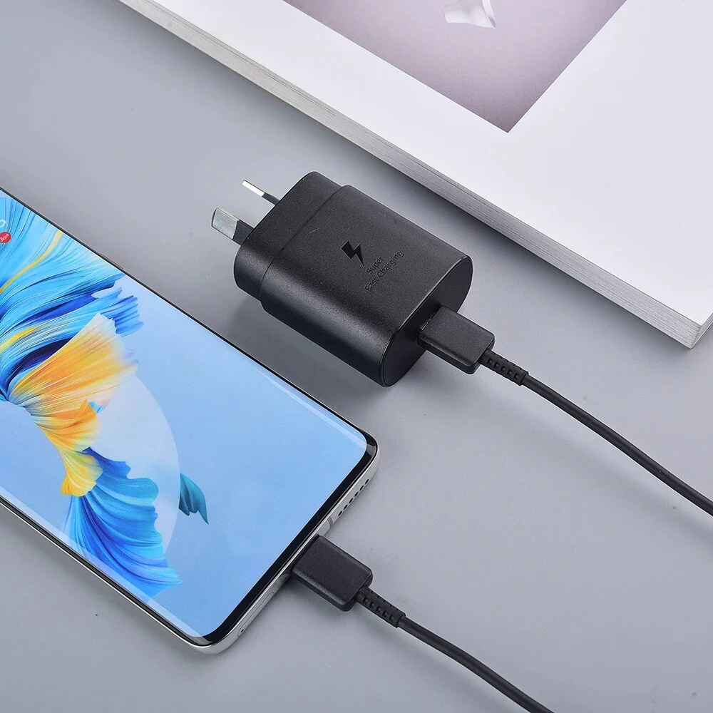 25W Super Fast Charger & 1m USB C to C Cable AC Wall Adapter iPhone Android AU Plug - Image 6