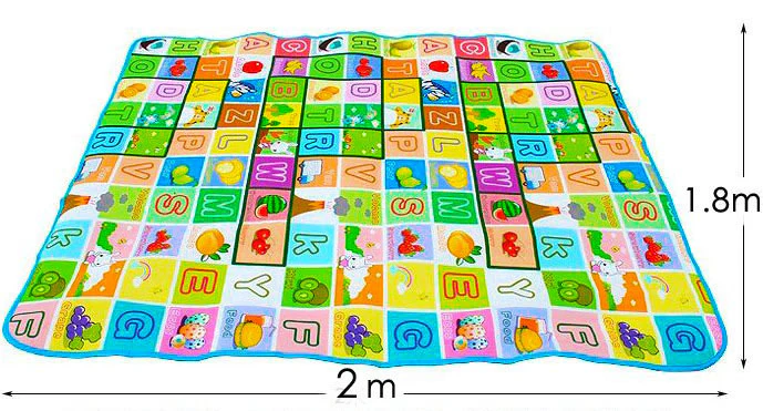 2m Double Sided Large Alphabet & Numbers Baby Kids Play Mat - Image 3