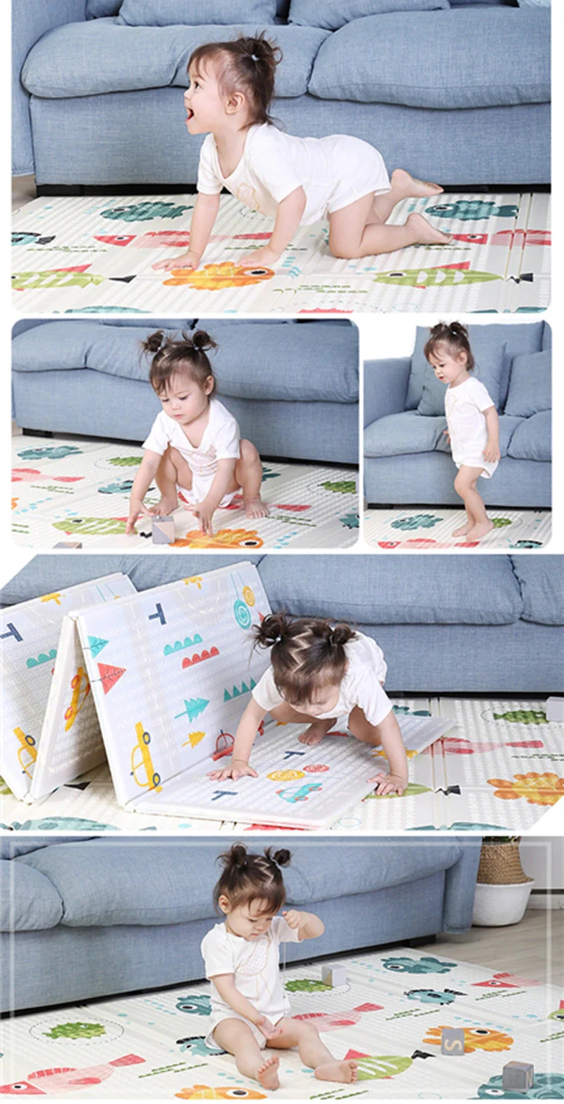 2m Double Sided Large Extra Thick Baby Kids Waterproof Folding Play Mat - Image 19