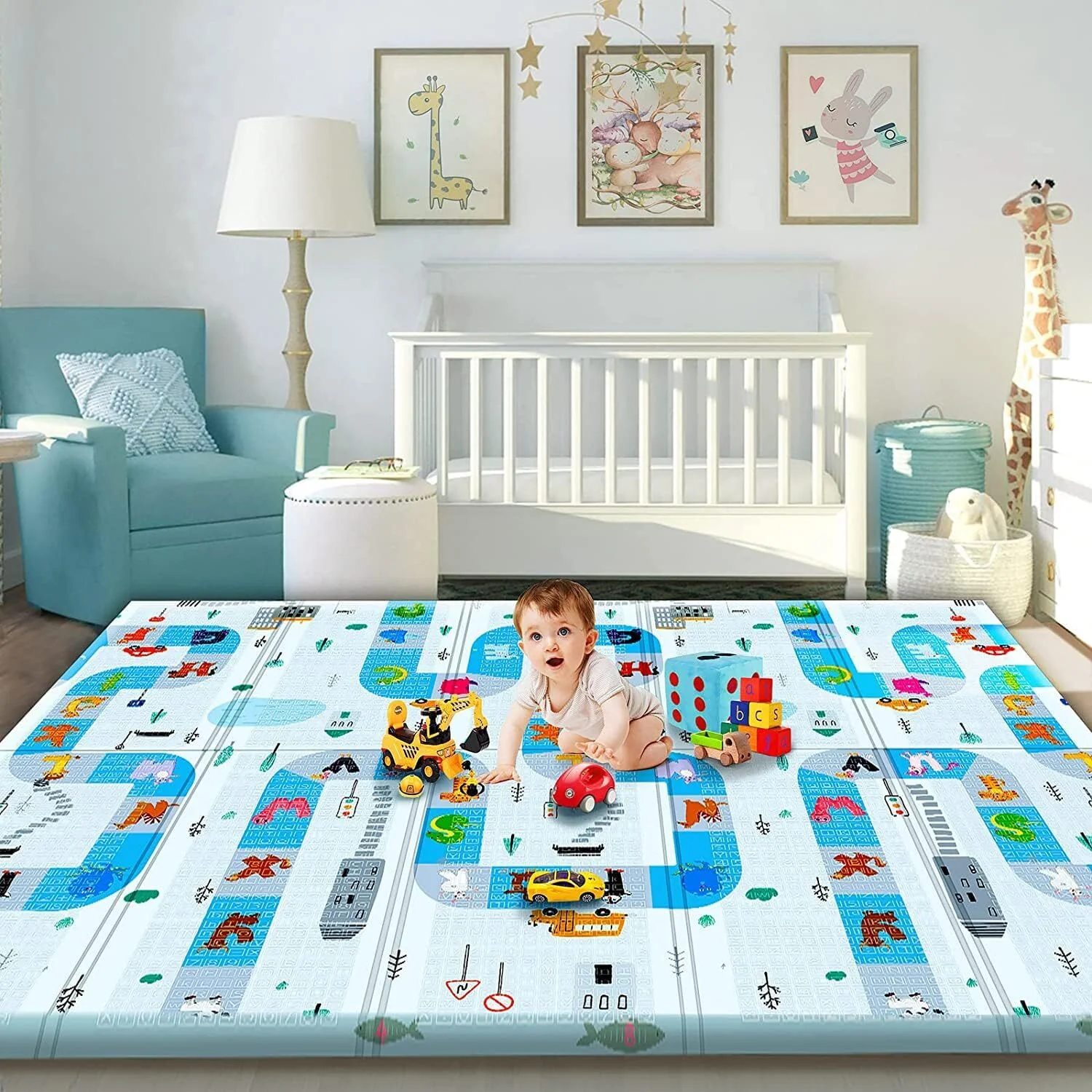 2m Double Sided Large Extra Thick Baby Kids Waterproof Folding Play Mat - Image 20