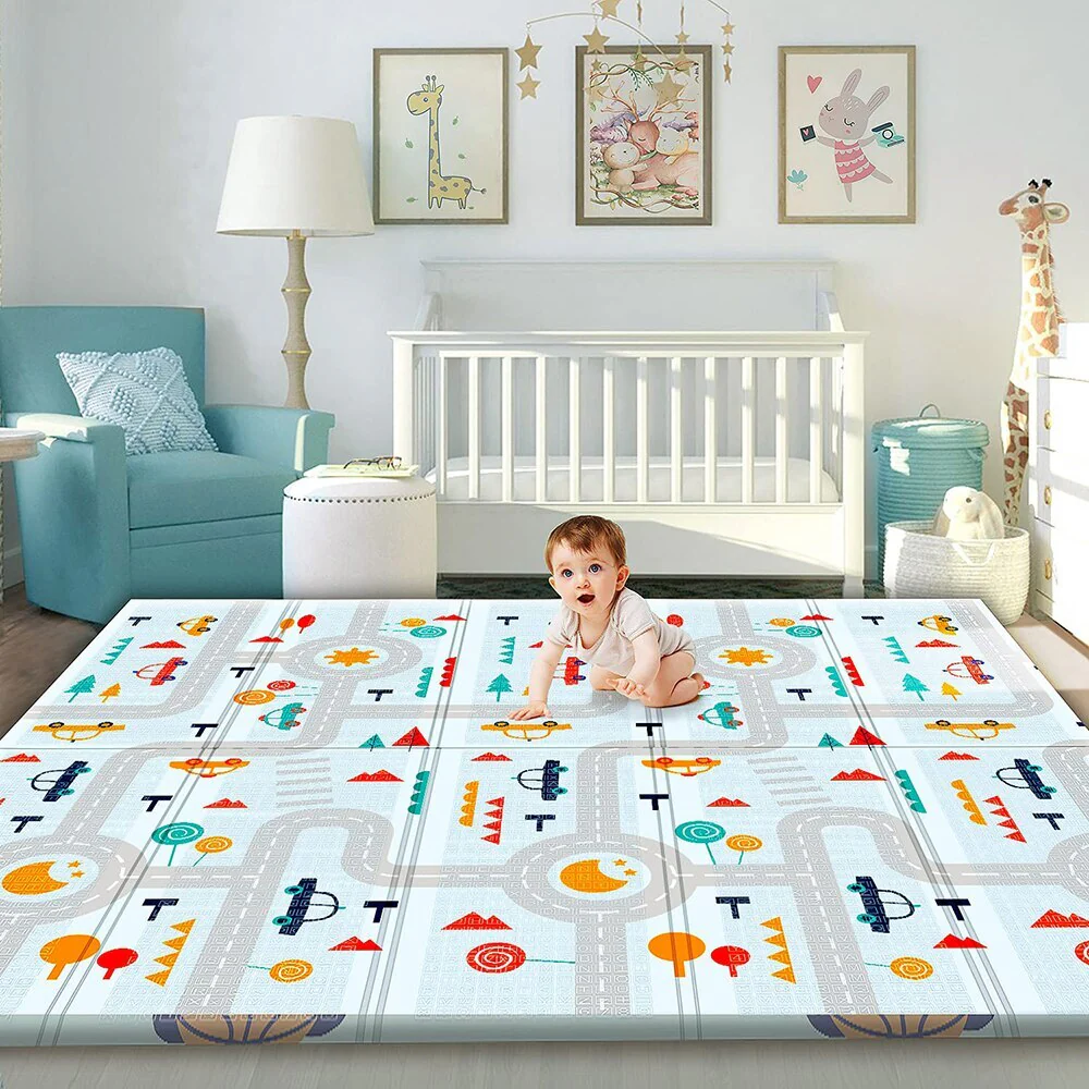 2m Double Sided Large Extra Thick Baby Kids Waterproof Folding Play Mat - Image 19