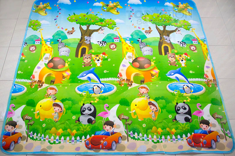 2m Double Sided Ocean Alphabet & Animal Fun Baby Kids Play Mat - Image 3