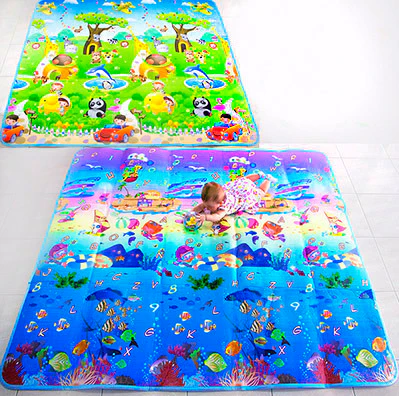 2m Double Sided Ocean Alphabet & Animal Fun Baby Kids Play Mat - Image 5