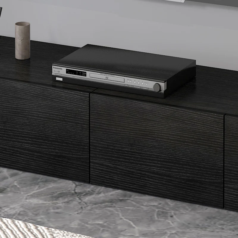 2m Lusso Designer Wooden TV Cabinet Entertainment Unit 200cm (Black) - Image 8