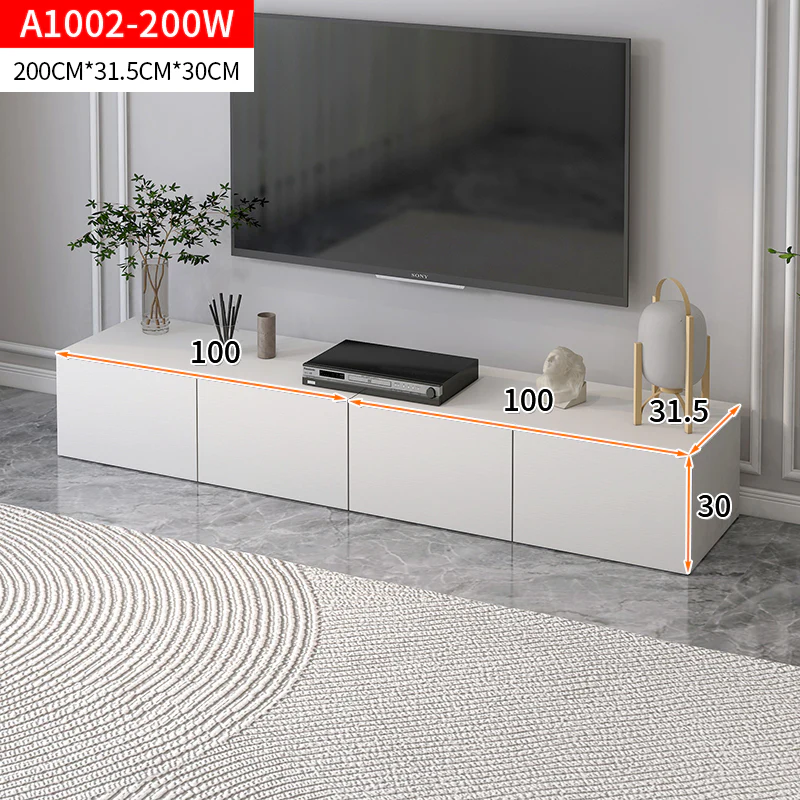 2m Lusso Designer Wooden TV Cabinet Entertainment Unit 200cm (White) - Image 10