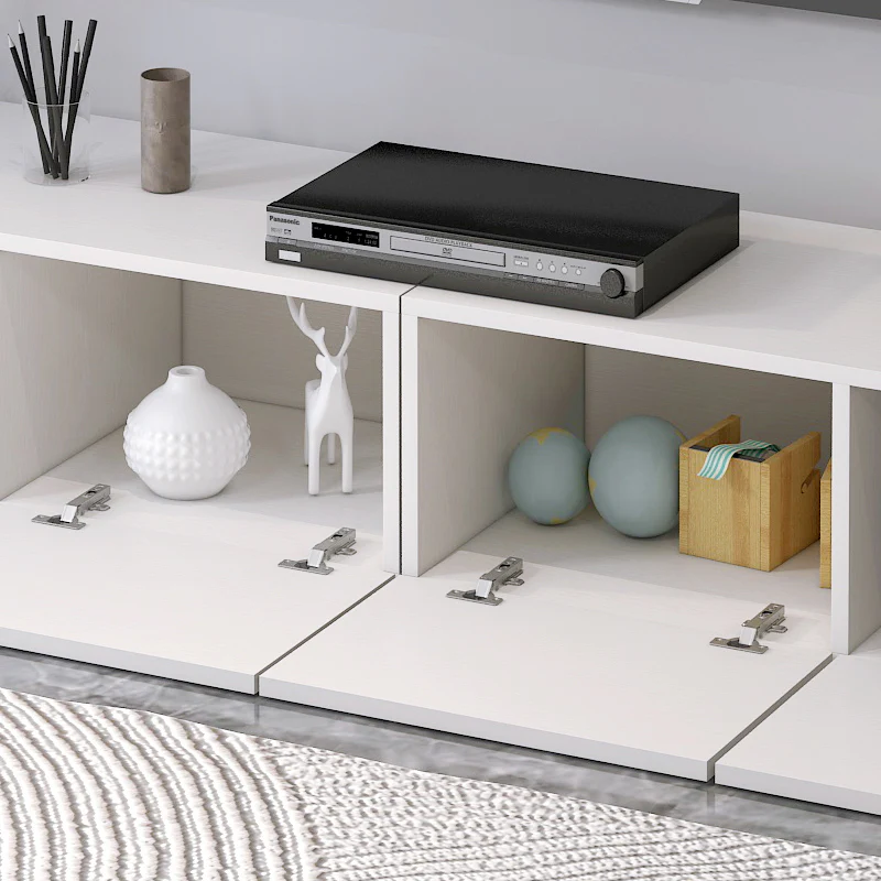2m Lusso Designer Wooden TV Cabinet Entertainment Unit 200cm (White) - Image 6