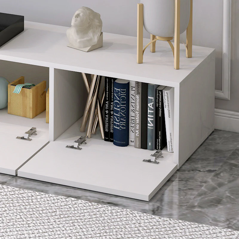 2m Lusso Designer Wooden TV Cabinet Entertainment Unit 200cm (White) - Image 9