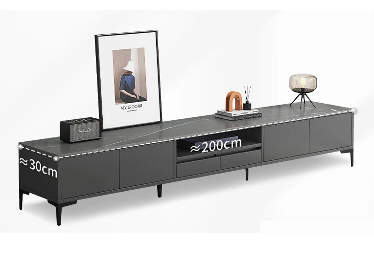 2m Minimalist TV Cabinet Entertainment Unit 200cm - Image 3