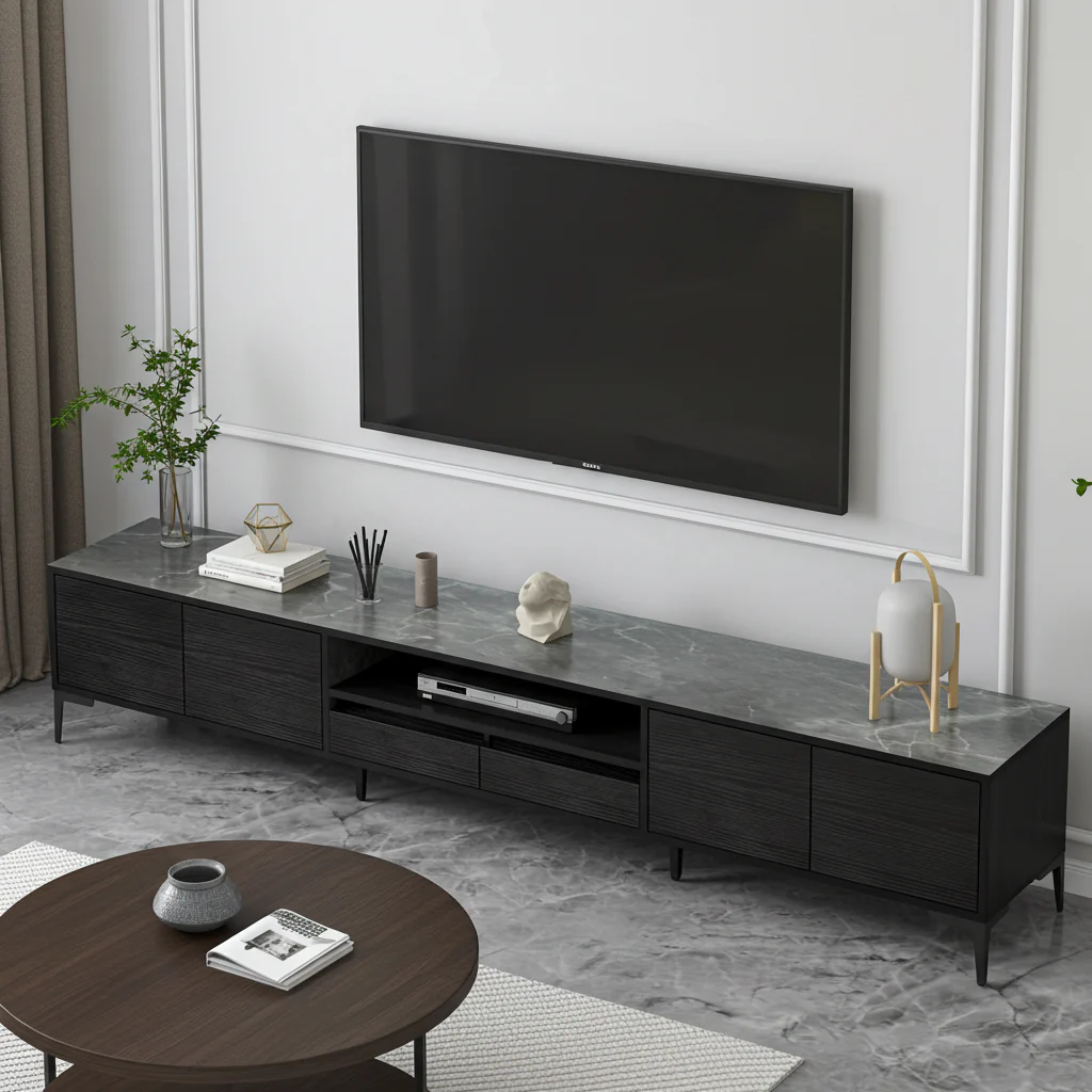2m Minimalist TV Cabinet Entertainment Unit 200cm - Image 5