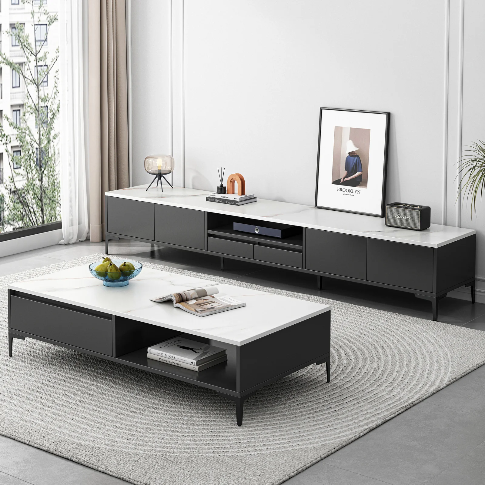 2m Minimalist TV Cabinet Entertainment Unit 200cm - Image 9