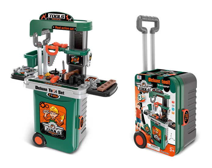 3-in-1 Kids Tool Bench Play Workshop Utility Bench Creative Fun Set - Image 9