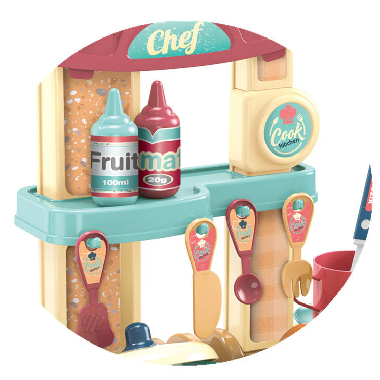 3 in 1 Kitchen Kids Pretend Play Toy Set - Image 6