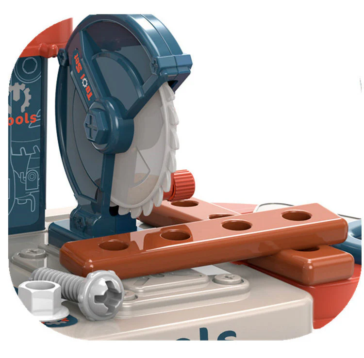 3 in 1 Tool Bench Toolbox Set Kids Pretend Play Toy - Image 8