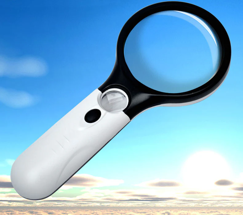 3 LED Illuminated 45x Magnifying Glass Reading Magnifier - Image 9