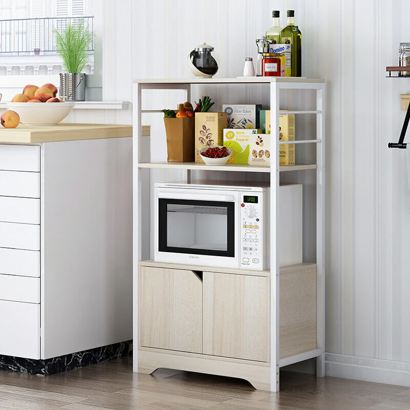 3-Level Arena Organizer Kitchen Storage Cabinet Shelf (White Oak) - Image 2