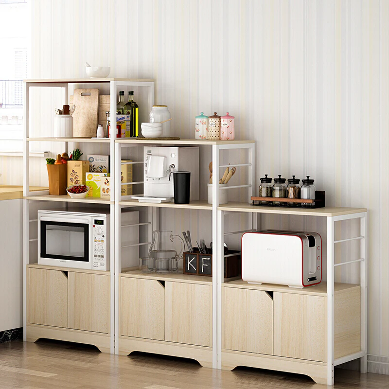 3-Level Arena Organizer Kitchen Storage Cabinet Shelf (White Oak) - Image 6