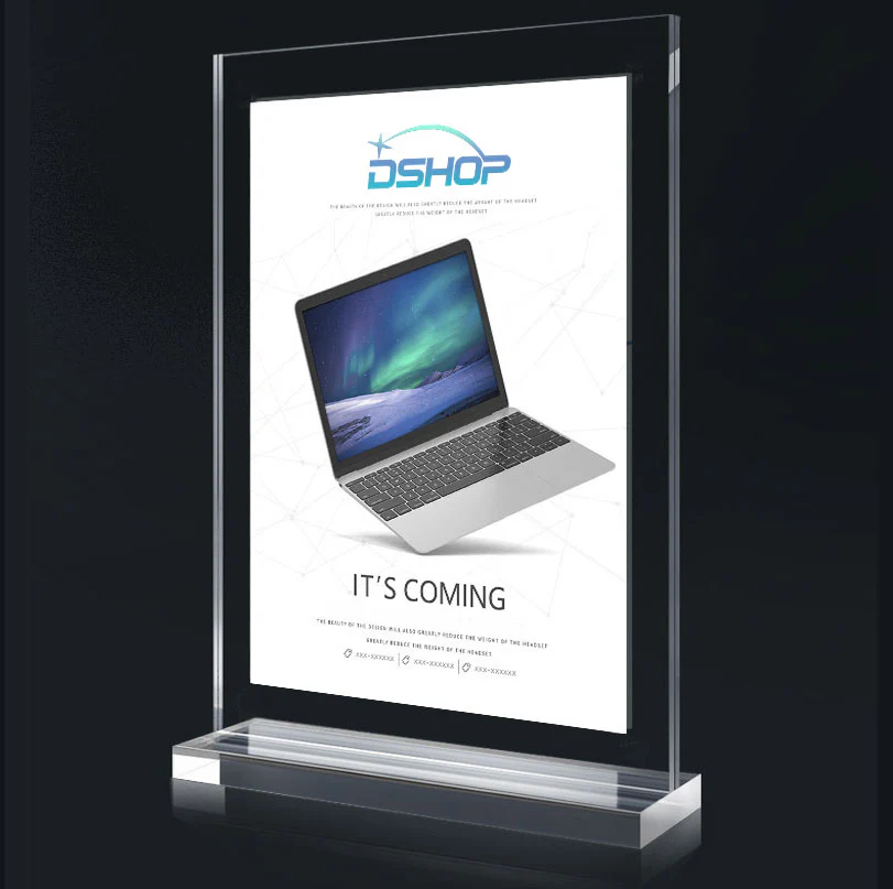 3-Pack A4 Clear Acrylic Vertical Display Sign Holders - Image 10