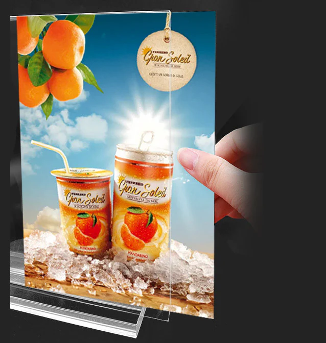 3-Pack A4 Clear Acrylic Vertical Display Sign Holders - Image 3