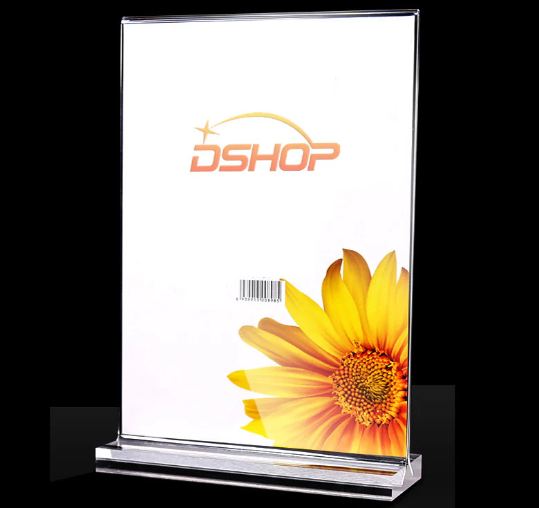 3-Pack A4 Clear Acrylic Vertical Display Sign Holders - Image 4