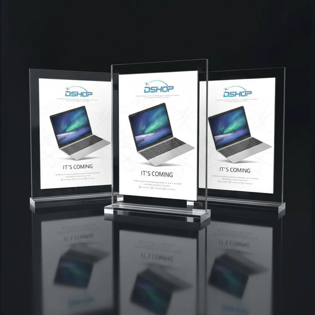 3-Pack A4 Clear Acrylic Vertical Display Sign Holders - Image 9