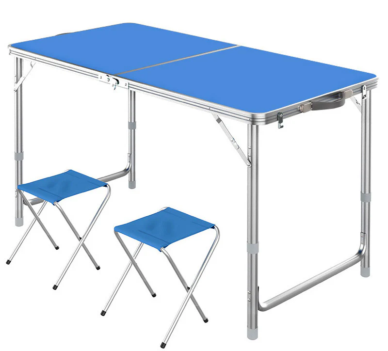 3-Piece Outdoor Camp Setting Folding Table & Chairs Set (Blue) - Image 12