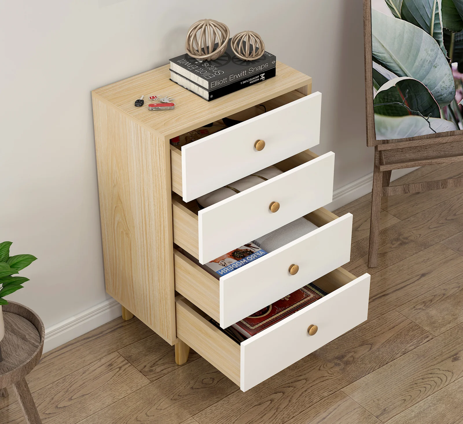 3-Piece Set Deluxe Unity Wooden TV Cabinet, Coffee Table & Chest of Drawers Living Room Package Suite - Image 6