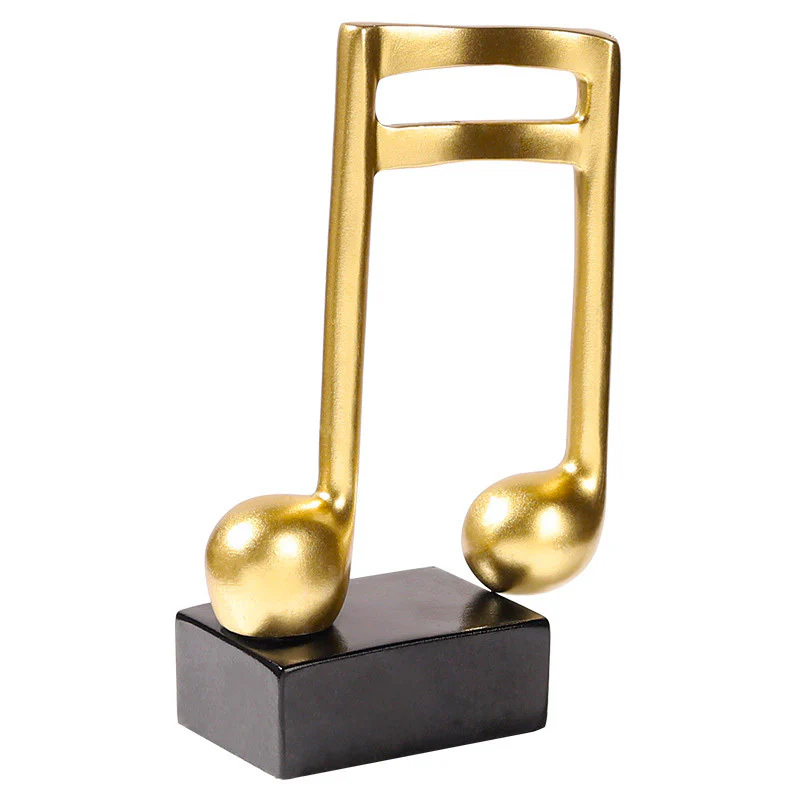 3-Piece Set Luxe Gold Musical Sculpture Decor Music Notes Statue Ornament - Image 10