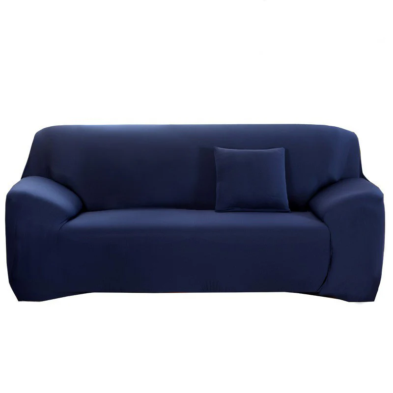 3-Seater Sofa Cover Stretch Set: Lounge Couch & Cushion Protector (Navy) - Image 3