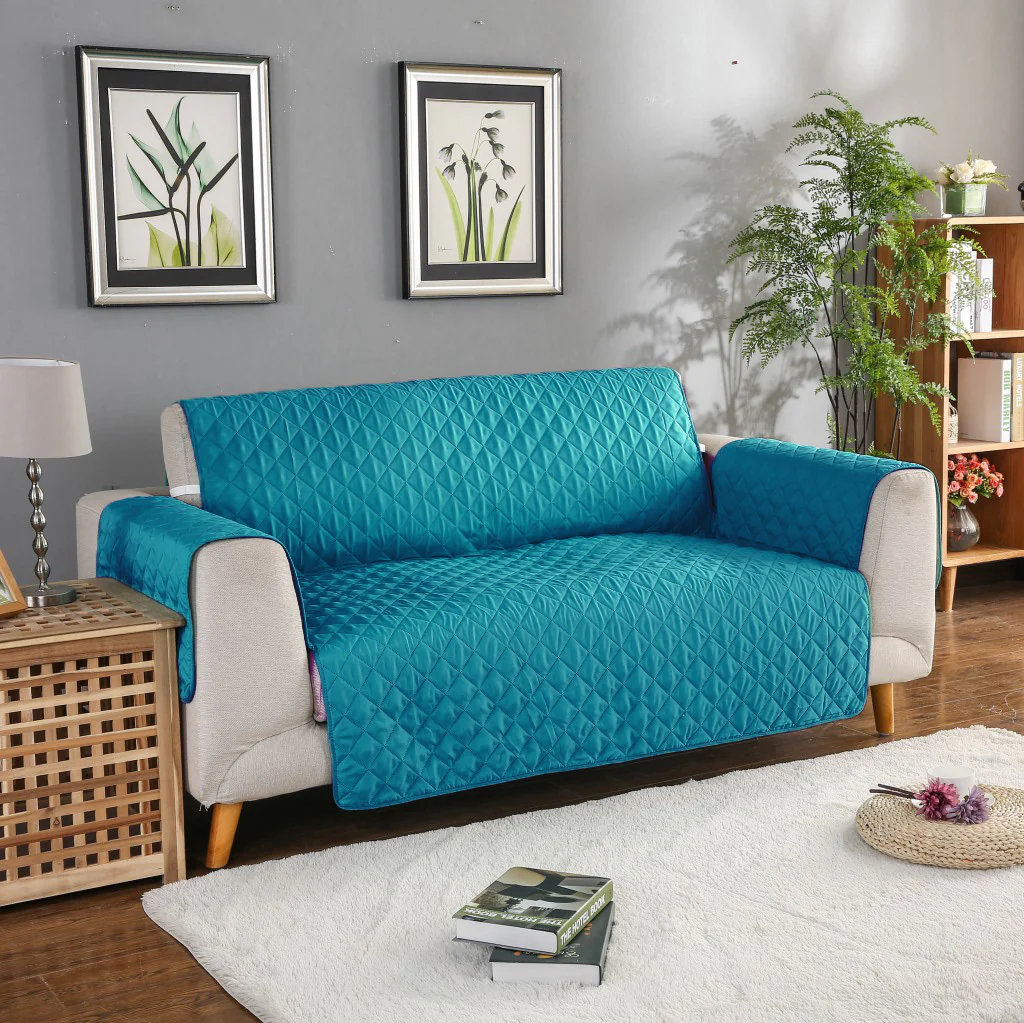 3-Seater Sofa Slipcover Quilted Couch Cover Water Resistant Furniture Protector - Image 3