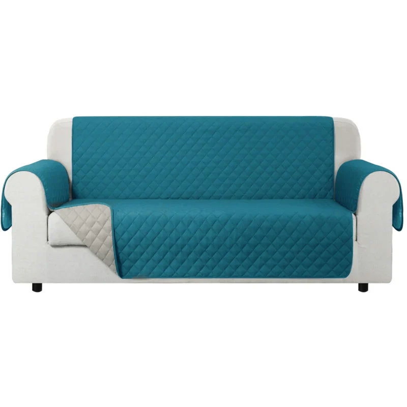 3-Seater Sofa Slipcover Quilted Couch Cover Water Resistant Furniture Protector - Image 9