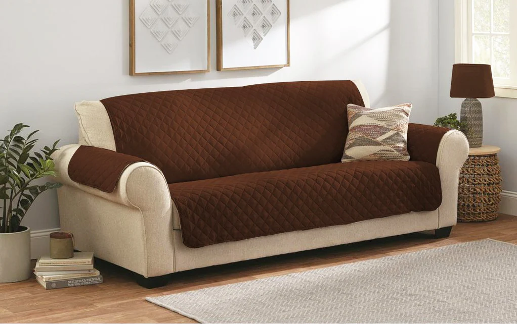 3-Seater Sofa Slipcover Quilted Couch Cover Water Resistant Furniture Protector - Image 11