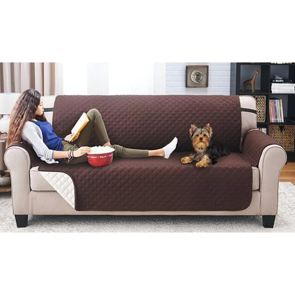 3-Seater Sofa Slipcover Quilted Couch Cover Water Resistant Furniture Protector - Image 7