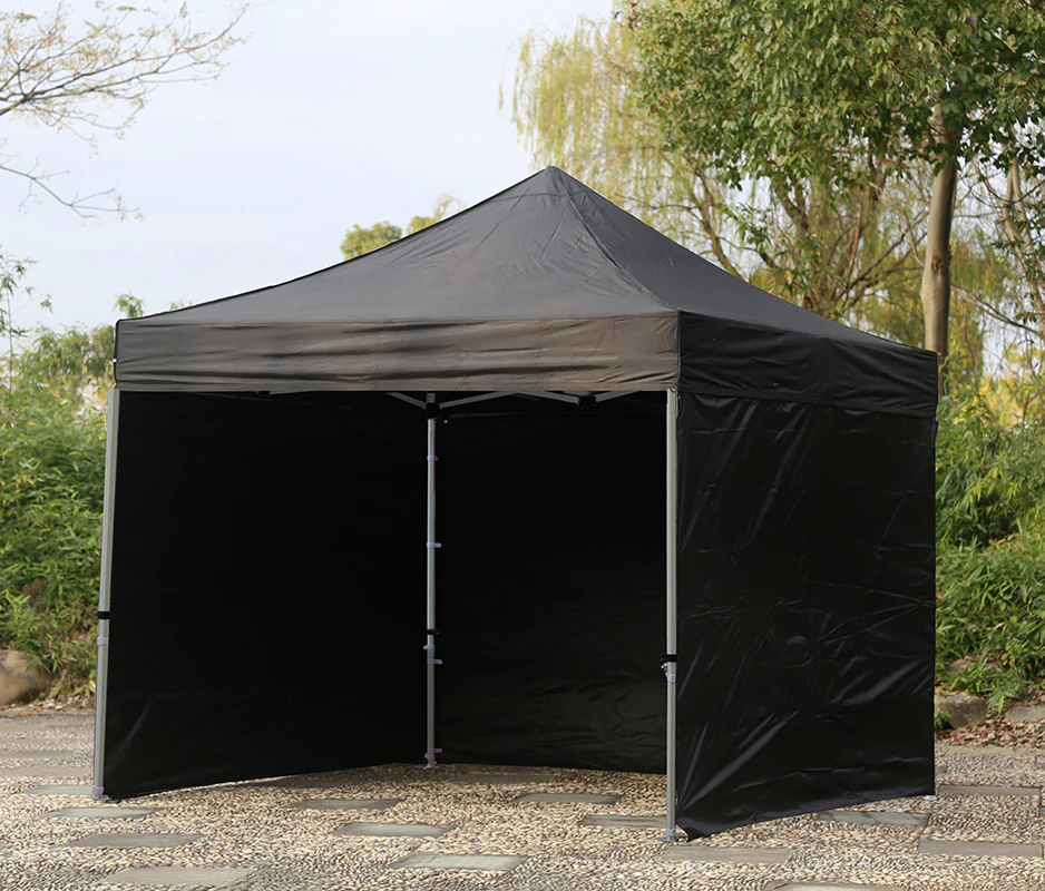 3-Side Gazebo Walls 3m x 3m (Black- Walls Only) - Image 3