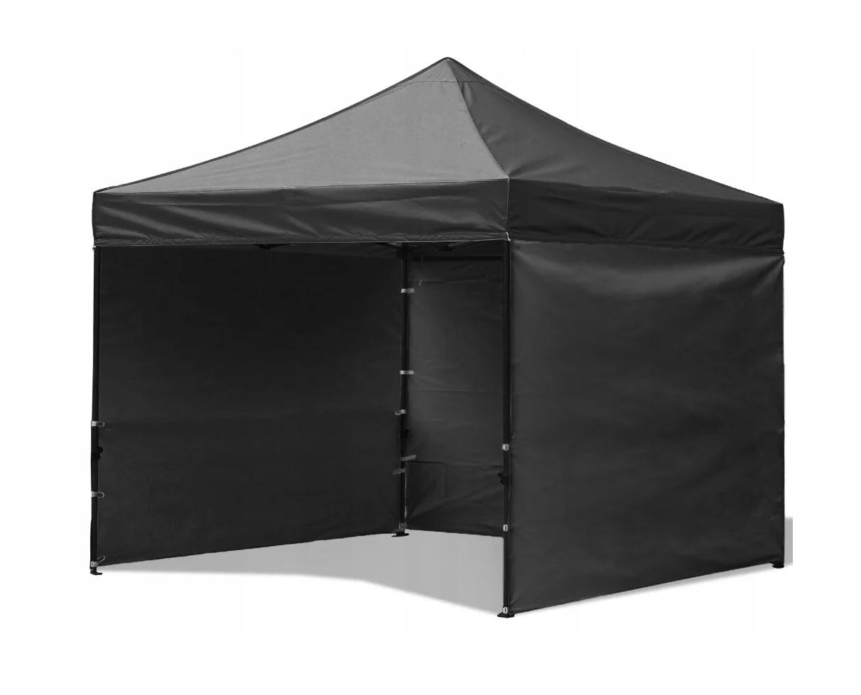 3-Side Gazebo Walls 3m x 3m (Black- Walls Only) - Image 4