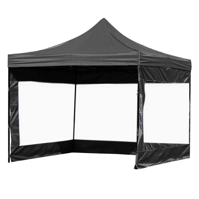 3-Side Gazebo Walls 3m x 3m (Opaque Black Walls Only) - Image 3
