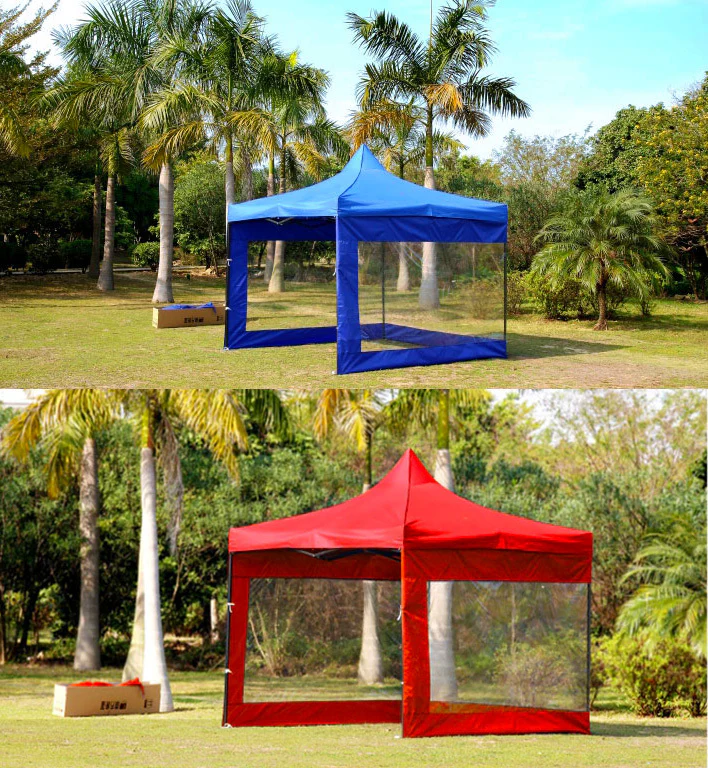 3-Side Gazebo Walls 3m x 3m (Opaque Blue- Walls Only) - Image 3