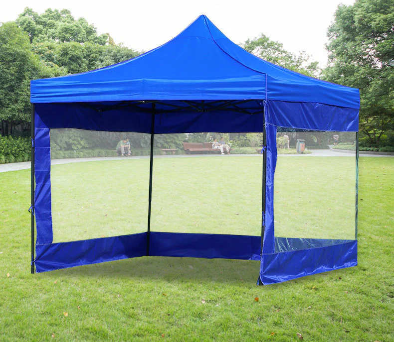 3-Side Gazebo Walls 3m x 3m (Opaque Blue- Walls Only) - Image 4