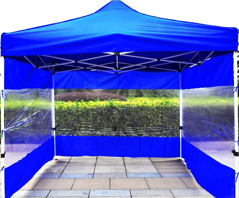 3-Side Gazebo Walls 3m x 3m (Opaque Blue- Walls Only) - Image 6