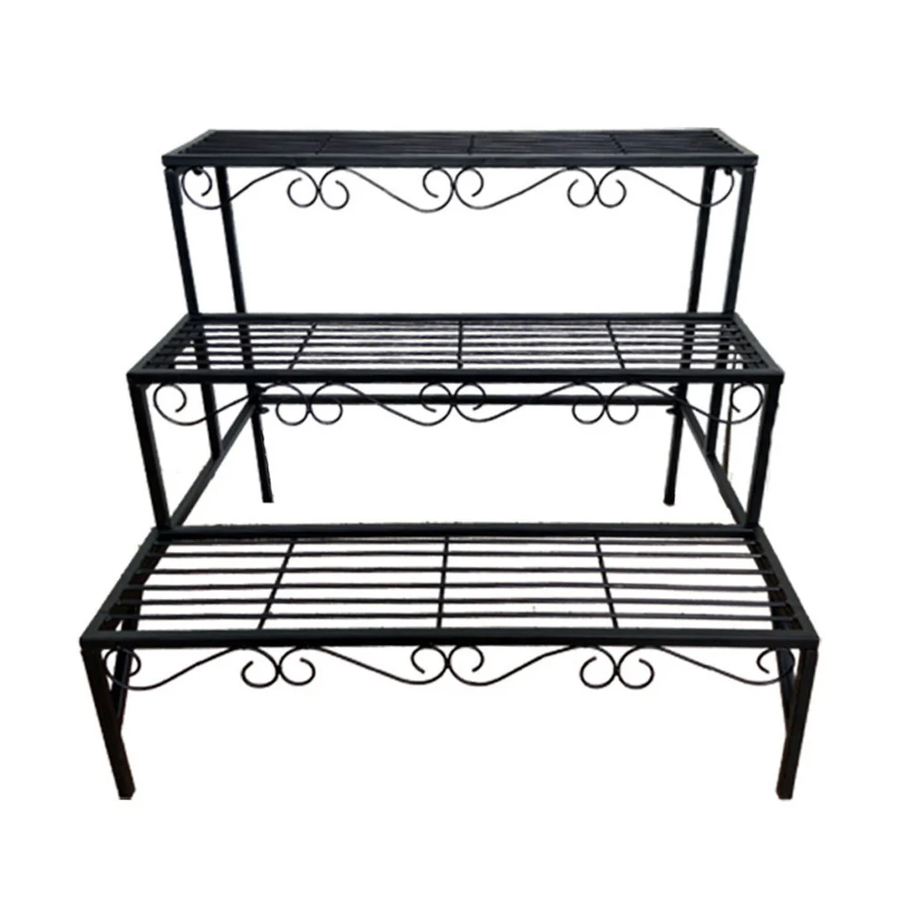 3-tier Metal Garden Plant Stand Shelf Display Rack Flower Pot Holder Storage Organizer - Image 7