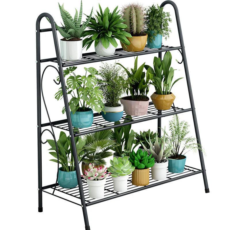 3-tier Metal Plant Stand Shelf Display Rack Flower Pot Holder Storage Organizer - Image 3