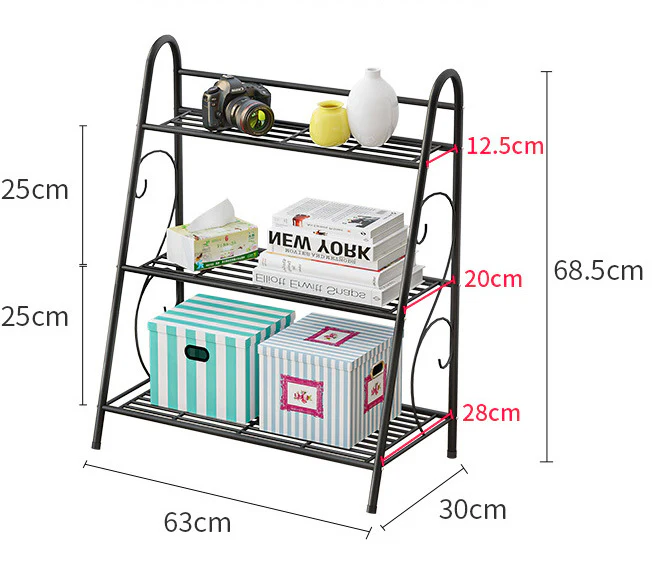3-tier Metal Plant Stand Shelf Display Rack Flower Pot Holder Storage Organizer - Image 8