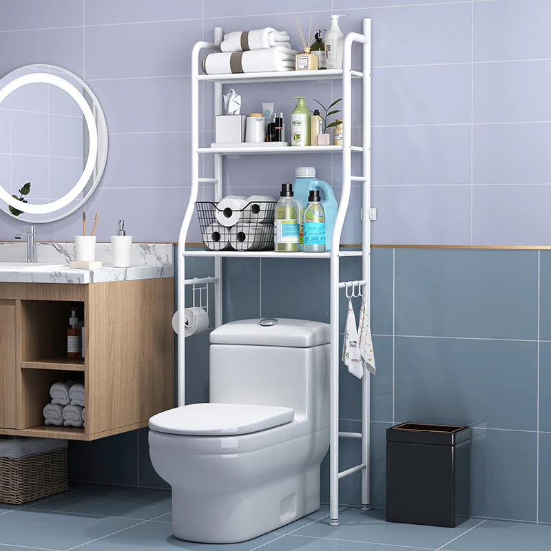 3 Tier Space-saving Bathroom Over Toilet Rack Storage Shelf Organiser - Image 2