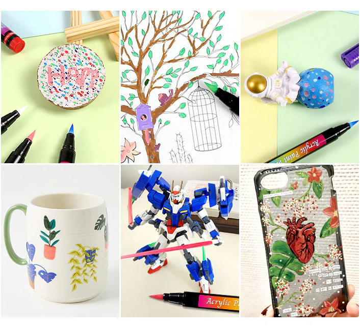 30 Colours Acrylic Paint Pens Art Markers - Image 13