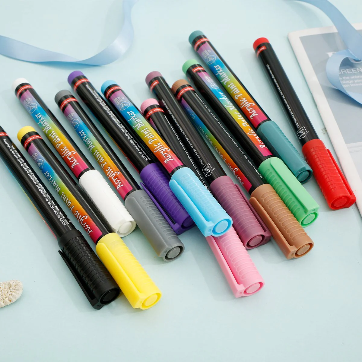 30 Colours Acrylic Paint Pens Art Markers - Image 14